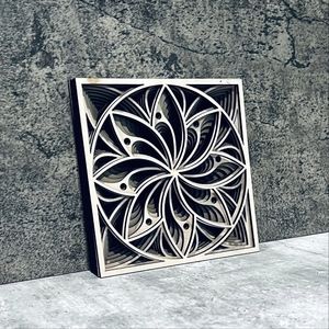 3D Wooden Wall Art "Flare" Multi-layer Mandala